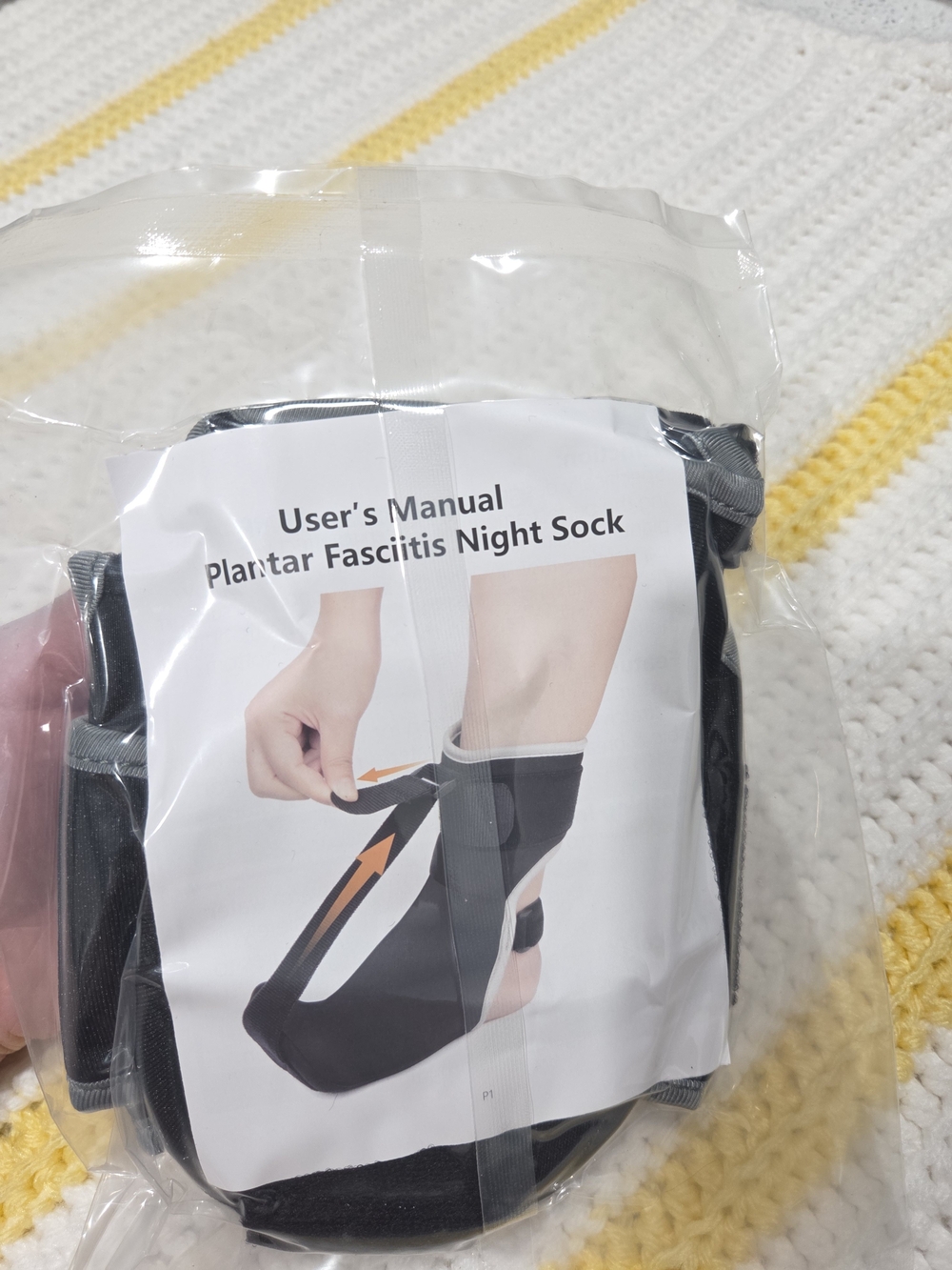 Plantar Fasciitis Night Sock - Black